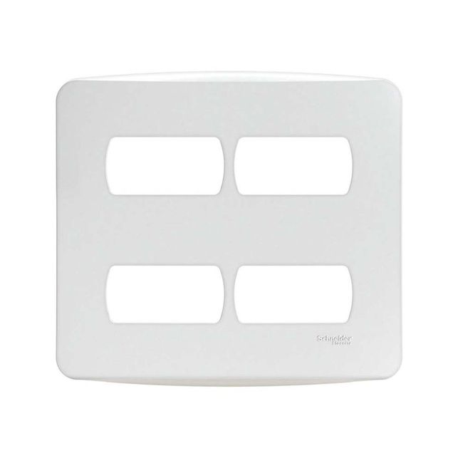 Placa-4x2-4-postos-separados-branca-Miluz-Schneider