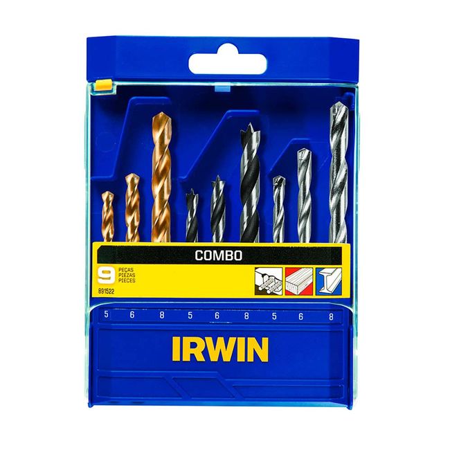 Jogo-de-9-pecas-com-broca-aco-rapido-e-3-pontas-Irwin