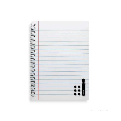 Placa-decorativa-de-lembretes-Caderno-vertical-branco-Geguton