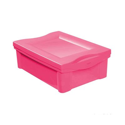 Caixa-organizadora-de-plastico-Color-135-litros-rosa-Ordene