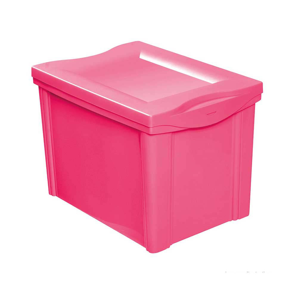 Caixa-organizadora-de-plastico-Color-30-litros-rosa-Ordene