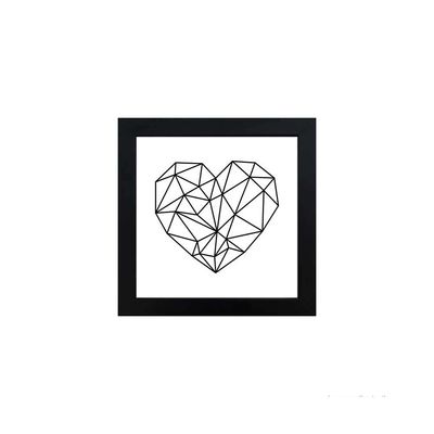 Quadro-decorativo-Heart-23x23cm-preto-Infinity