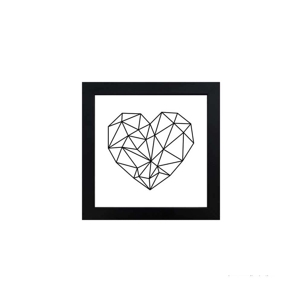 Quadro-decorativo-Heart-23x23cm-preto-Infinity