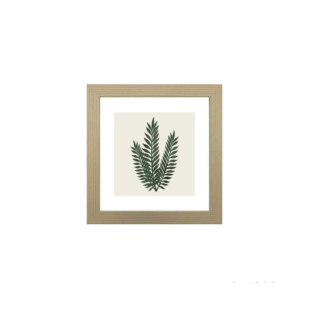 Quadro-decorativo-Green-Leaf-II-23x23cm-zebrano-Infinity