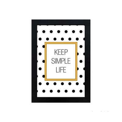 Quadro-decorativo-Simple-Life-23x33cm-preto-Infinity