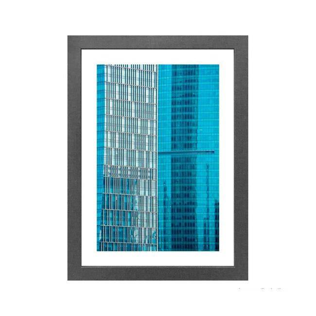 Quadro-decorativo-Vibrante-Blue-II-28x38cm-cinza-Infinity