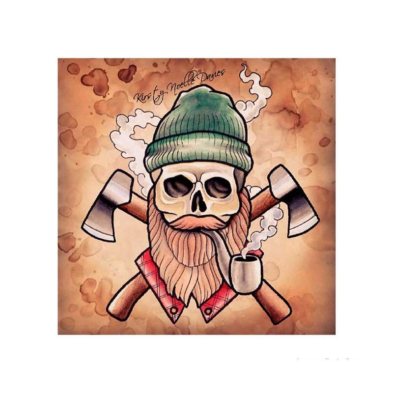 Placa-decorativa-Stylish-Skull-20x20cm-Infinity