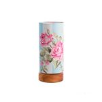 Luminaria-de-mesa-Floral-base-natural-40W-E27-rosa-LS-Ilumina