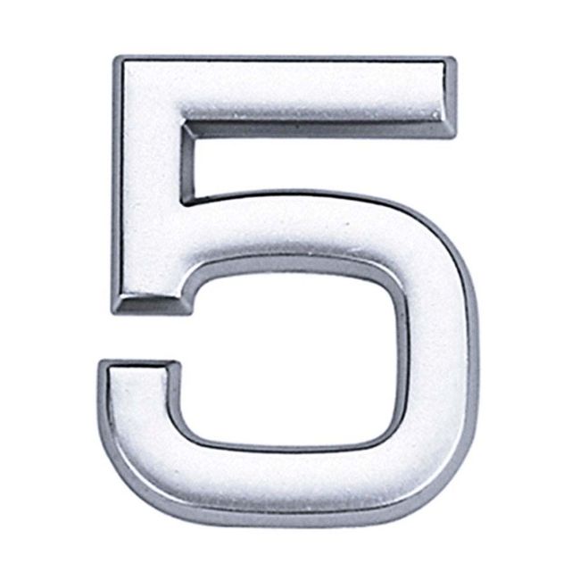 Numero-5-de-ABS-auto-adesivo-39cm-cromado-Bemfixa