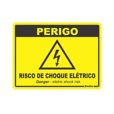 Placa-de-sinalizacao-15X20cm-PERIGO-RISCO-DE-CHOQUE-ELETRICO-Sinalize