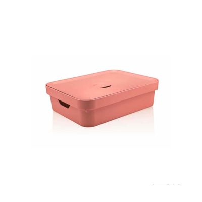 Caixa-organizadora-Cube-16L-grande-com-tampa-baixa-rosa-quartz-OU