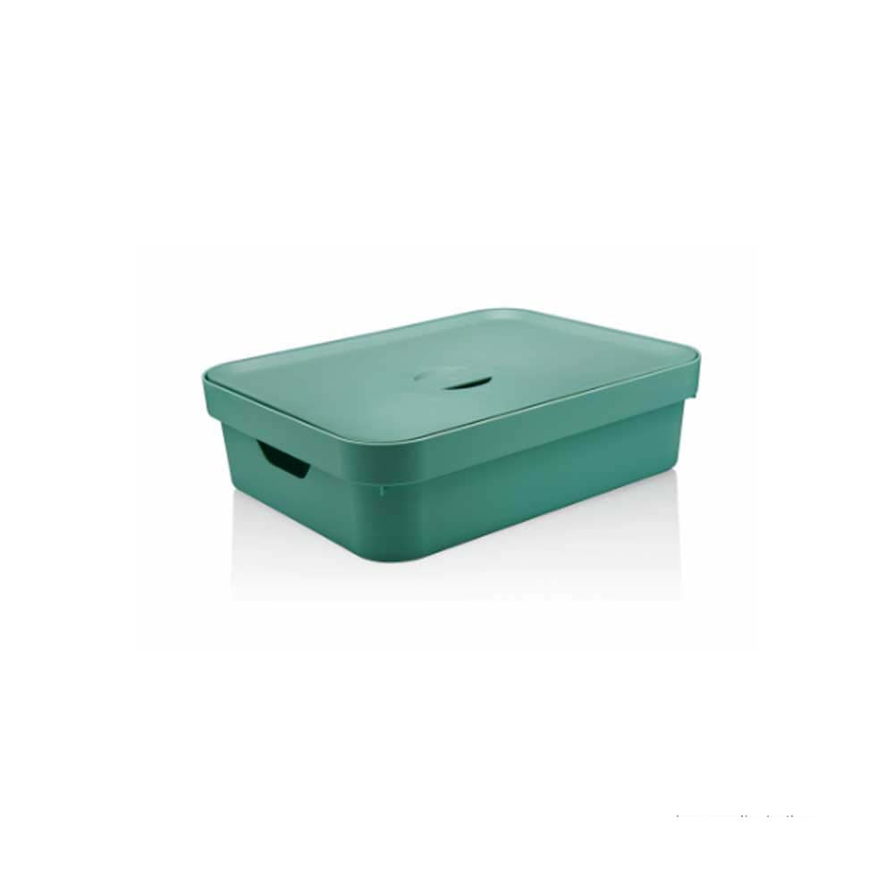 Caixa-organizadora-Cube-16L-grande-com-tampa-baixa-verde-menta-OU