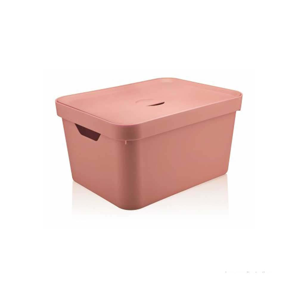 Caixa-organizadora-Cube-32L-grande-com-tampa-rosa-quartz-OU