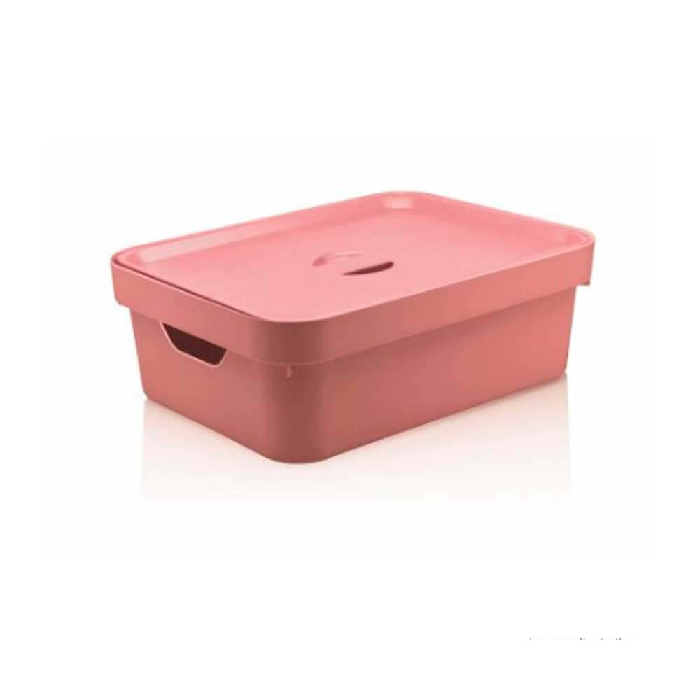 Caixa-organizadora-Cube-105L-media-com-tampa-rosa-quartz-OU