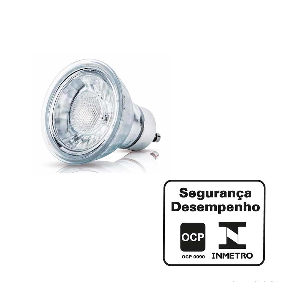 Lâmpada Led Dicróica Gu10 45w 2700k Multivolt Ol 4520