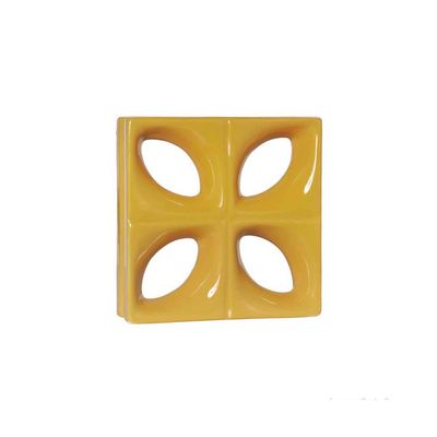 Cobogo-Folha-esmaltado-amarelo-girassol-Ceramica-Martins