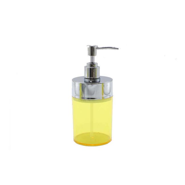 Porta-sabonete-liquido-amarelo-e-branco-transparente-Coisas-e-Coisinhas