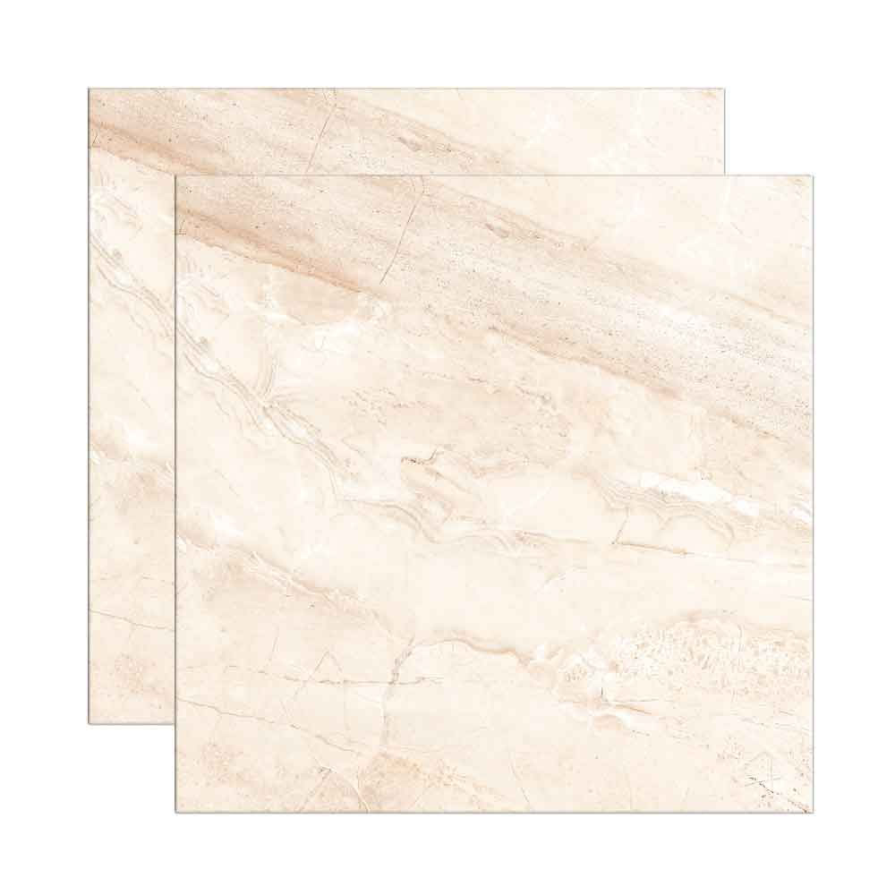 Porcelanato Arezzo HD Rochaforte Brilhante Retificado 56x56cm Bege