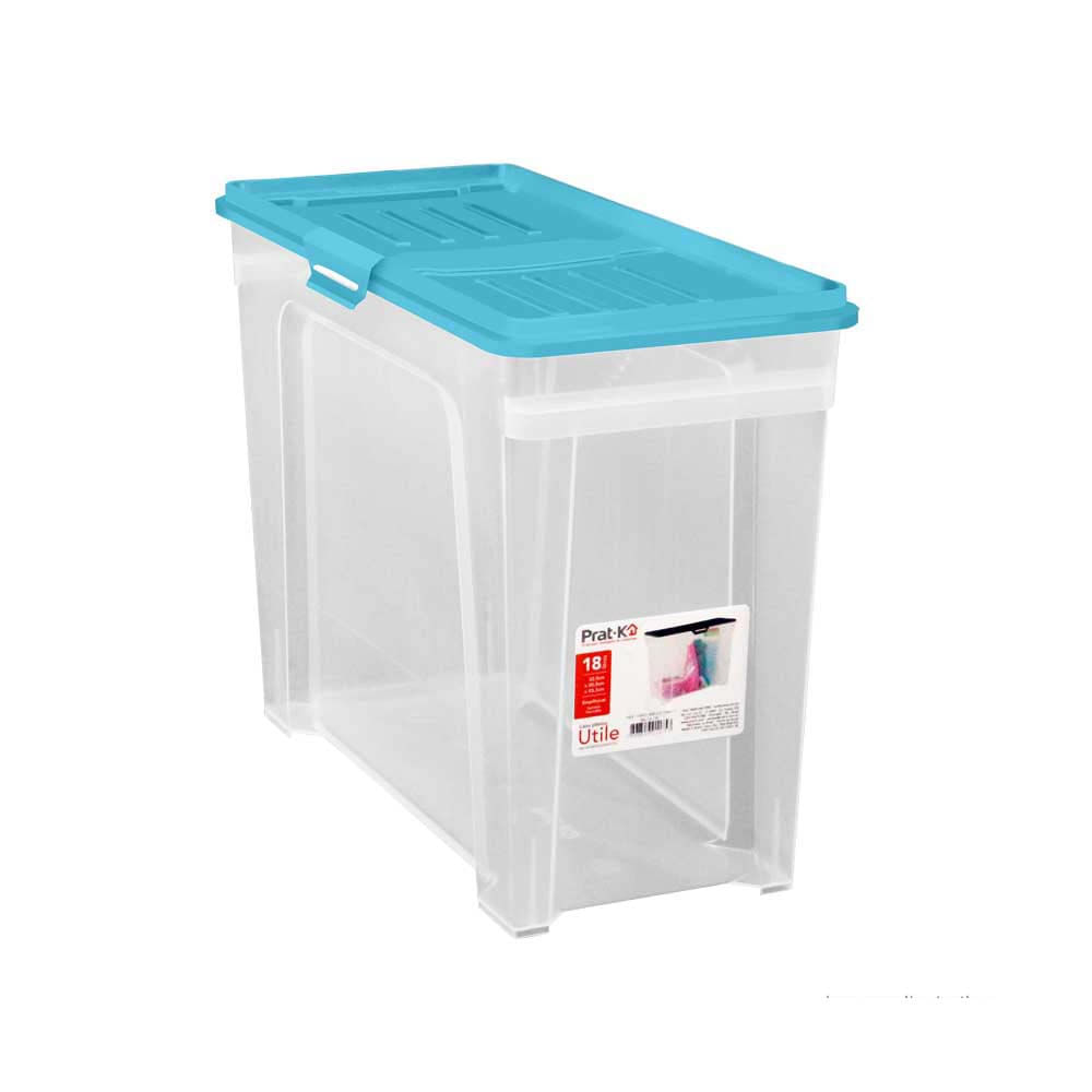 Caixa-organizadora-Utile-incolor-18L-com-tampa-azul-Prat-k