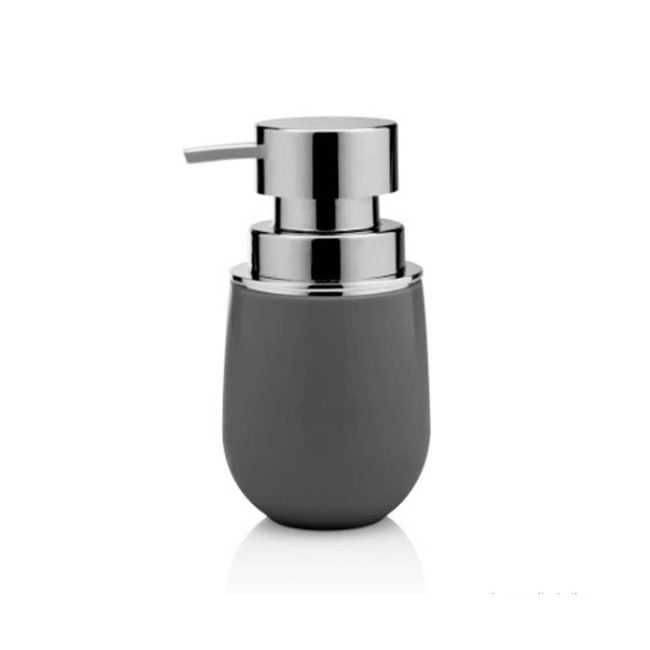 Porta-sabonete-liquido-de-bancada-em-plastico-chumbo-New-Belly-Cromo-OU