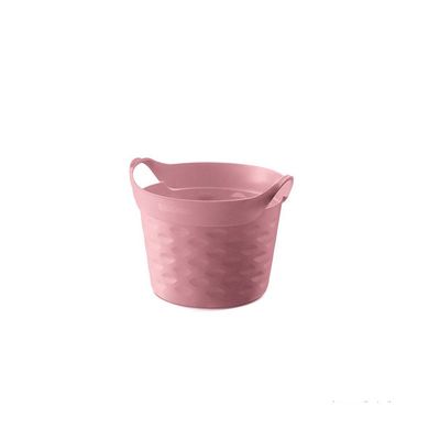 Cesto-organizador-circular-3L-plastico-rosa-quartz-Sanremo