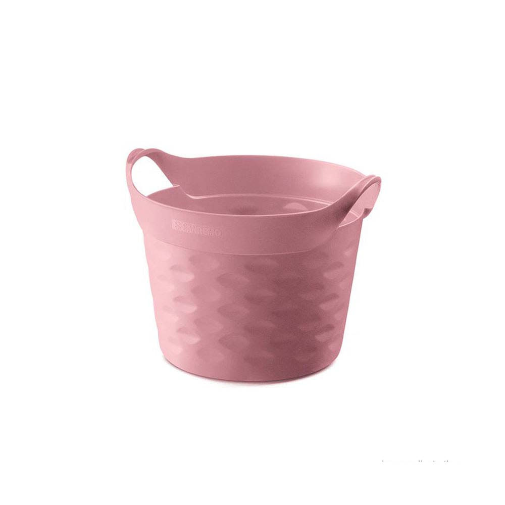 Cesto-organizador-circular-20L-plastico-rosa-quartz-Sanremo