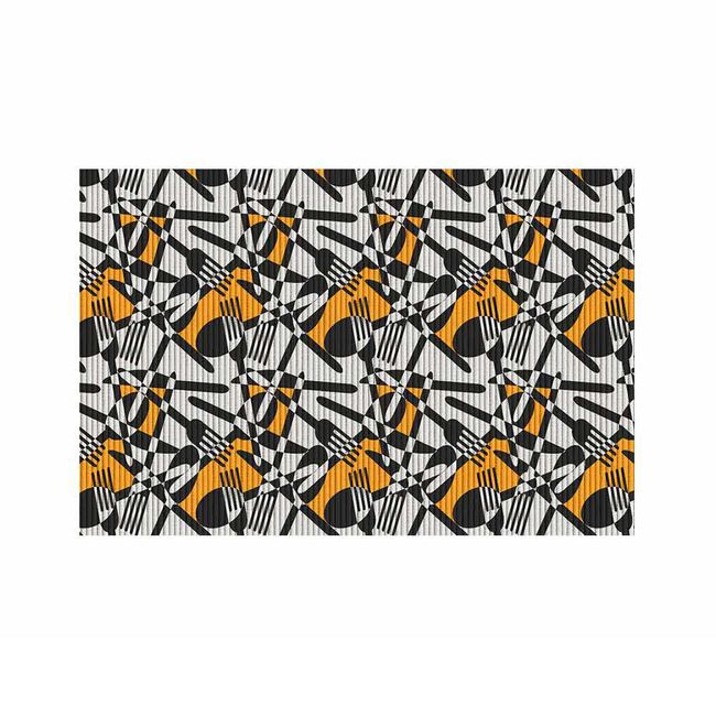 Passadeira-Talheres-Abstratos-43cm-x-130m-PVC-cinza-Tropical-Kapazi