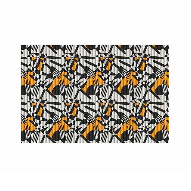 Passadeira-Talheres-Abstratos-43cm-x-130m-PVC-cinza-Tropical-Kapazi