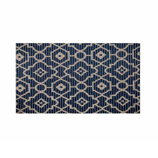 Passadeira-Arabesco-43cm-x-130m-PVC-azul-com-bege-Tropical-Kapazi