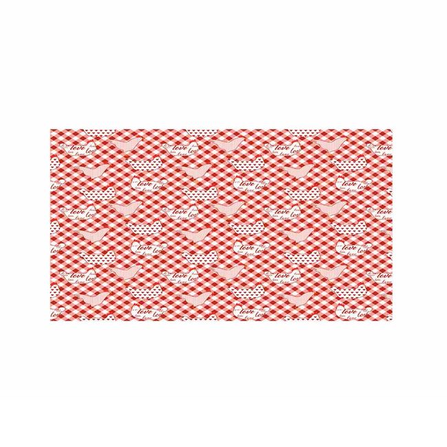 Passadeira-Galinha-Xadrez-65cm-x-100m-PVC-vermelho-Tropical-Kapazi
