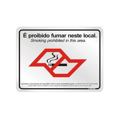 Placa-de-aluminio-25x20cm-Proibido-fumar-Lei-nº-13541-SP-Sinalize