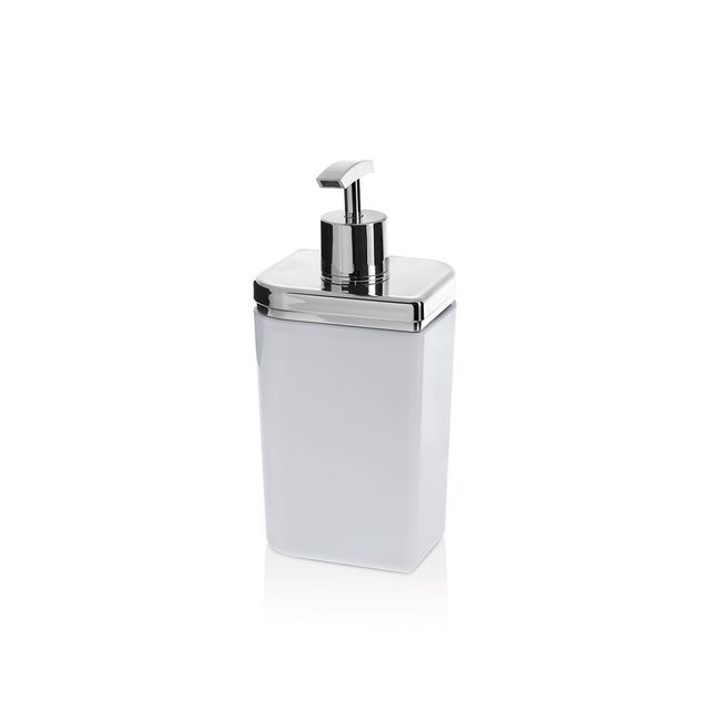 Porta-sabonete-liquido--Cromo-Petala-branco-e-prata-OU
