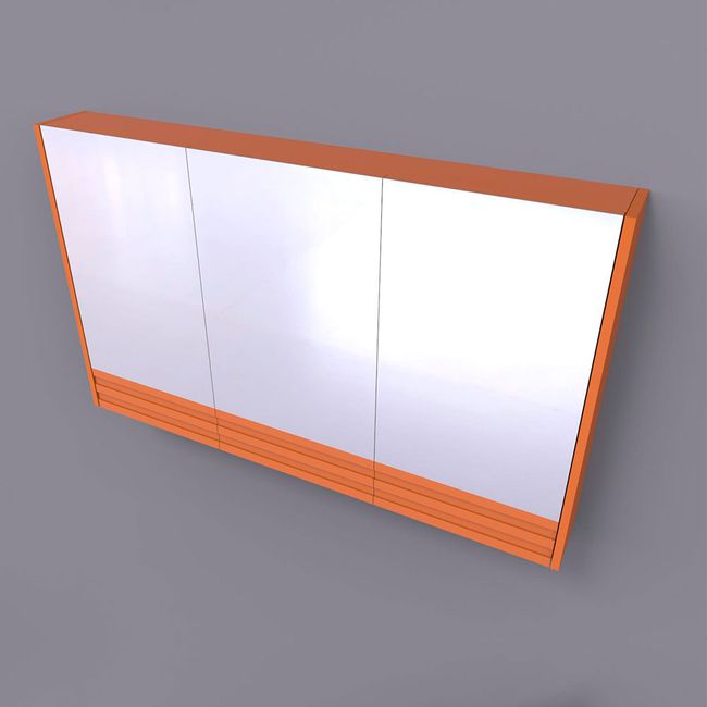 Espelheira Ripas retangular 100x60cm jequitibá Huna