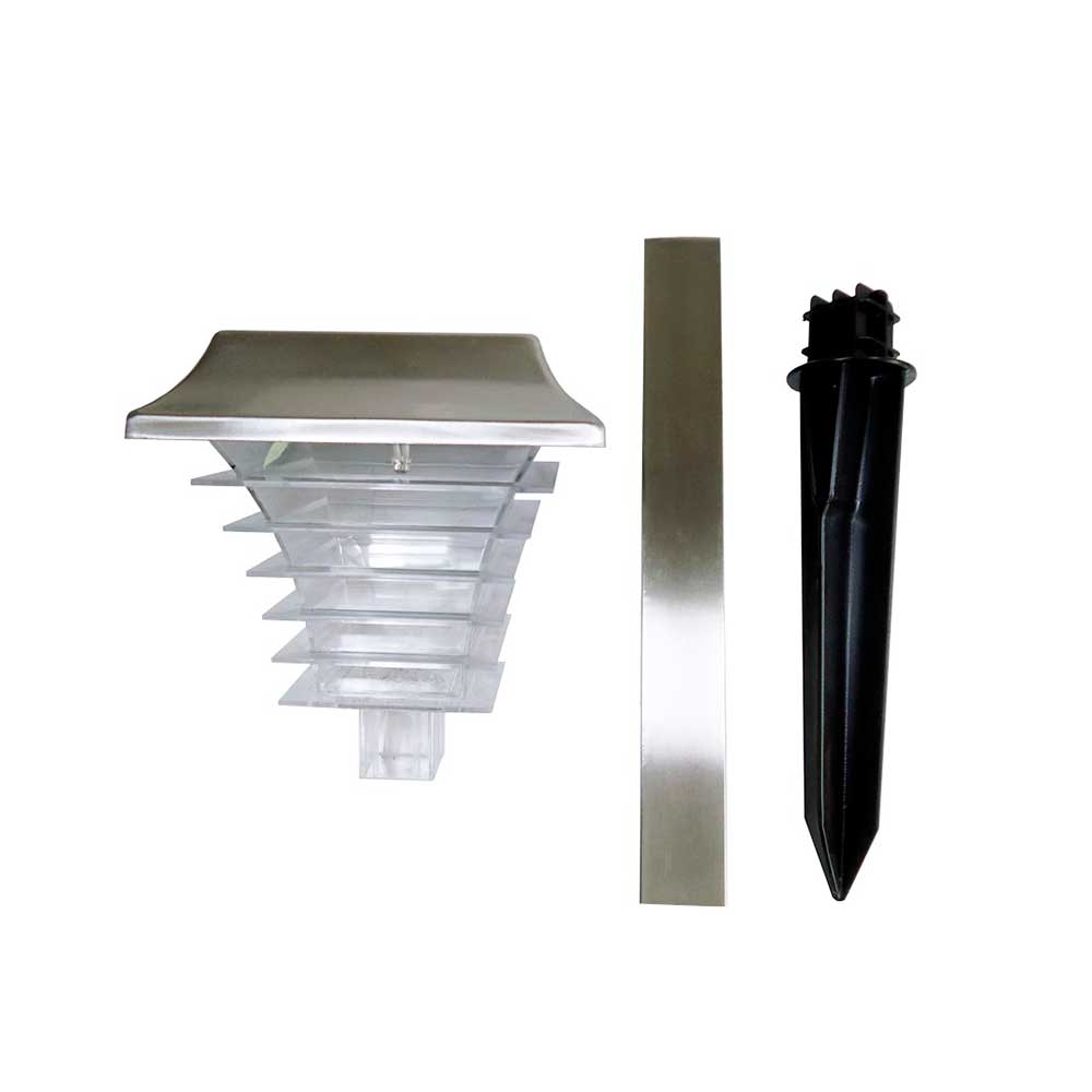 Balizadora solar para 2 Leds brancos DNI 6124 com acessório Key West