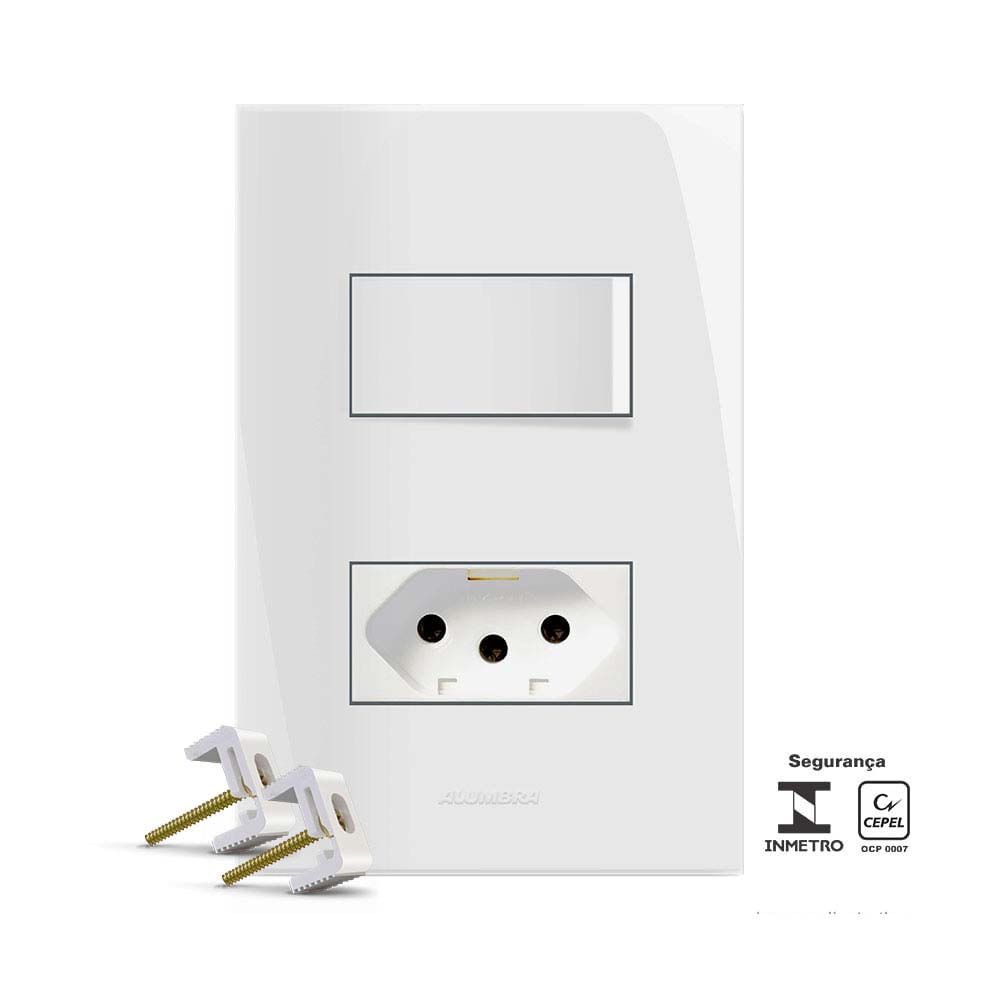 Interruptor-4x2-simples-com-placa-e-tomada-10A-Inova-branco-Alumbra