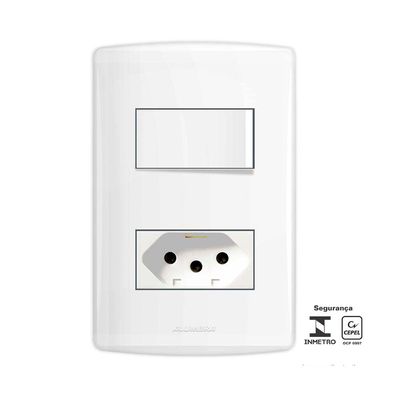 Conjunto-Bianco-Pro-4x2-interruptor-paralelo-e-tomada-10A-85134-branco-Alumbra