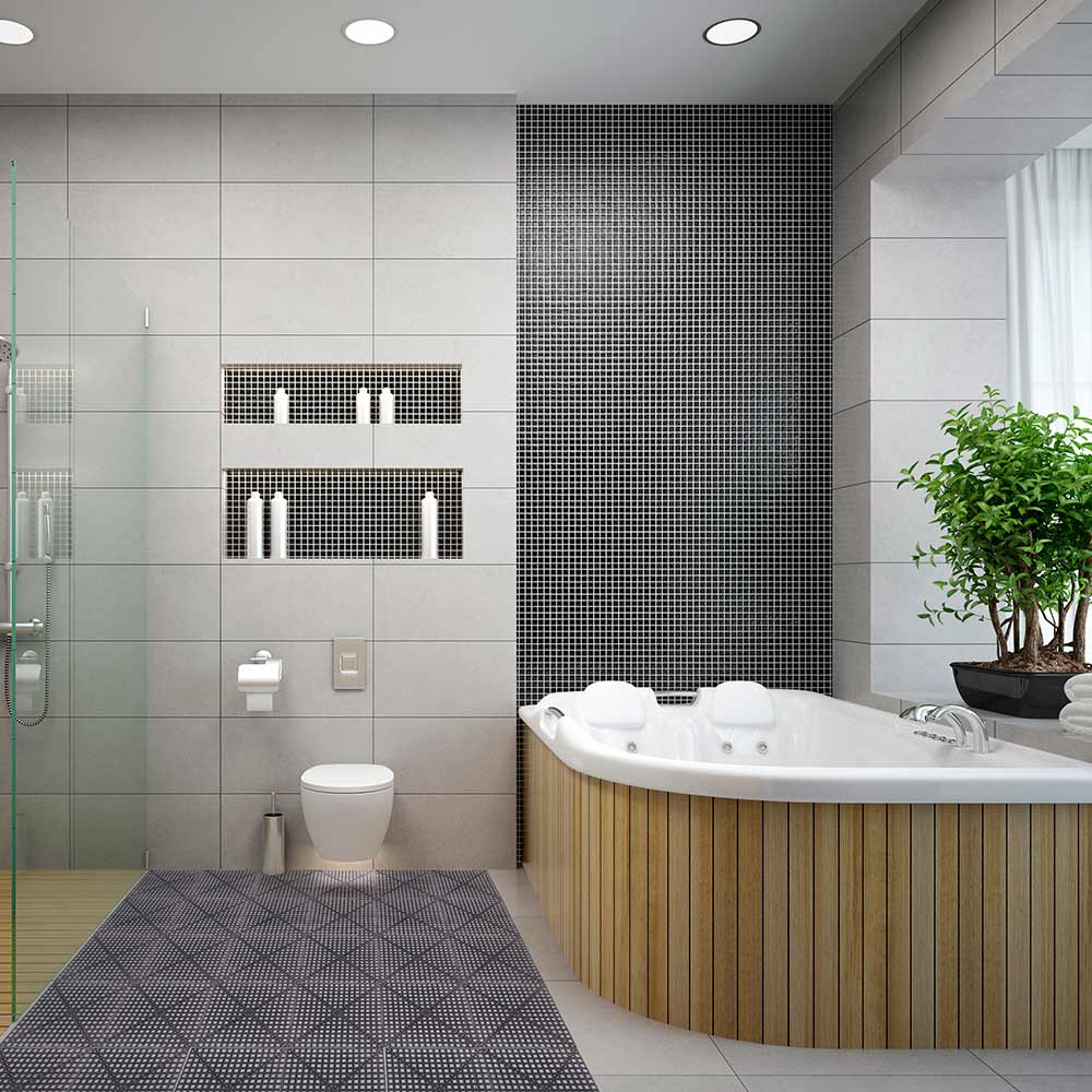 Estrado flexível 30x30cm cinza Impallets