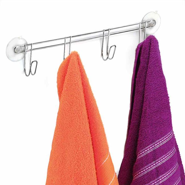 Cabide multiuso com 4 ganchos e ventosas Arthi