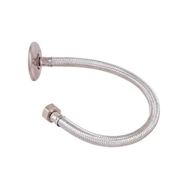 Flexível de inox para tanque 1/2" AP 30cm cromado Forusi