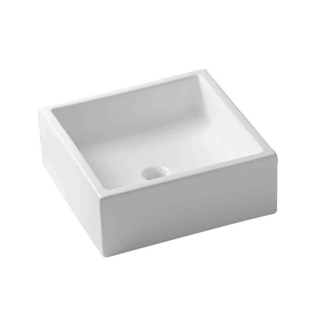 Cuba Celite para Banheiro de Apoio Quadrada Basic Q5 35x35cm sem Mesa Branca