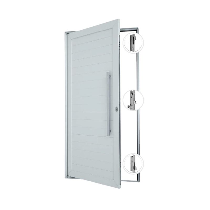 Porta-social-pivotante-direita-de-aluminio-lambris-horizontais-Alumifort-216x100cm-branca-Sasazaki
