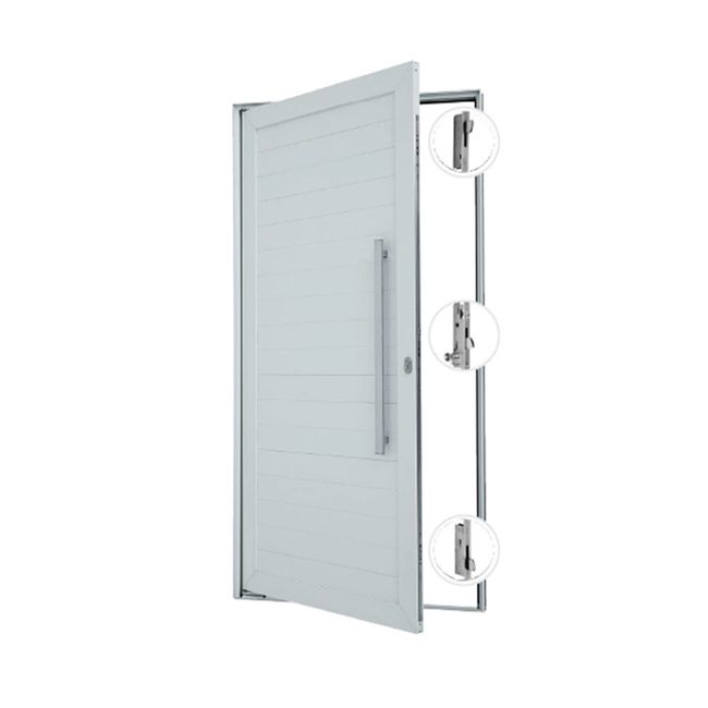 Porta-social-pivotante-esquerda-de-aluminio-lambris-horizontais-Alumifort-216x100cm-branca-Sasazaki