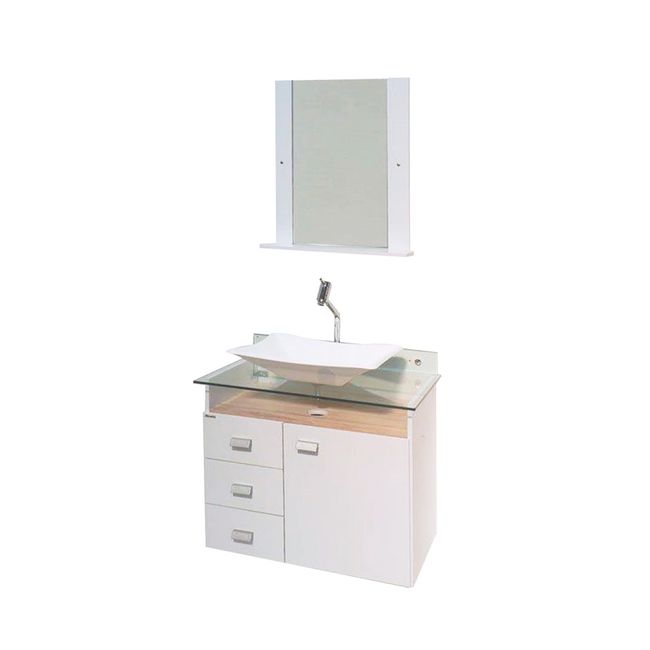 Gabinete-de-banheiro-com-cuba-e-espelheira-Classic-39x68cm-branco-e-madeirado-Bonatto