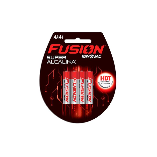 Pilha super alcalina AAA4 4 unidades Fusion Rayovac