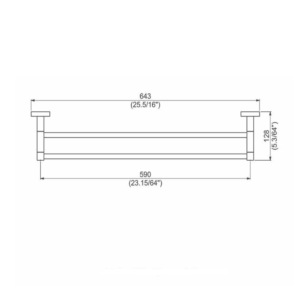 Porta toalha Duplo Quadra Perflex