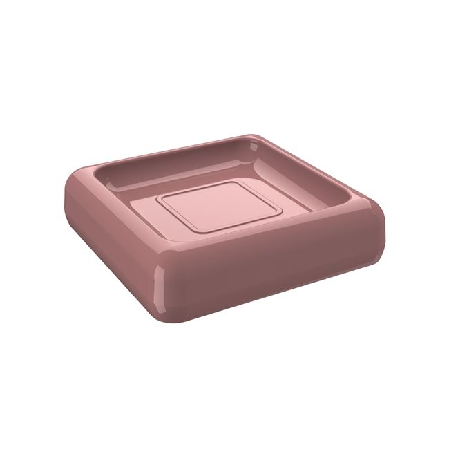 Saboneteira de bancada polipropileno rosa Cube Brinox