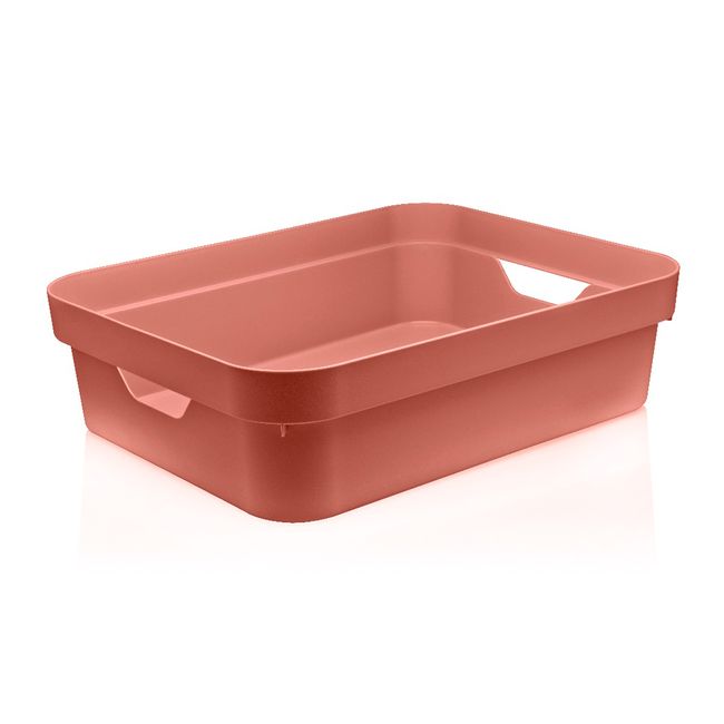 Caixa-organizadora-5L-de-plastico-terracota-Cube-OU