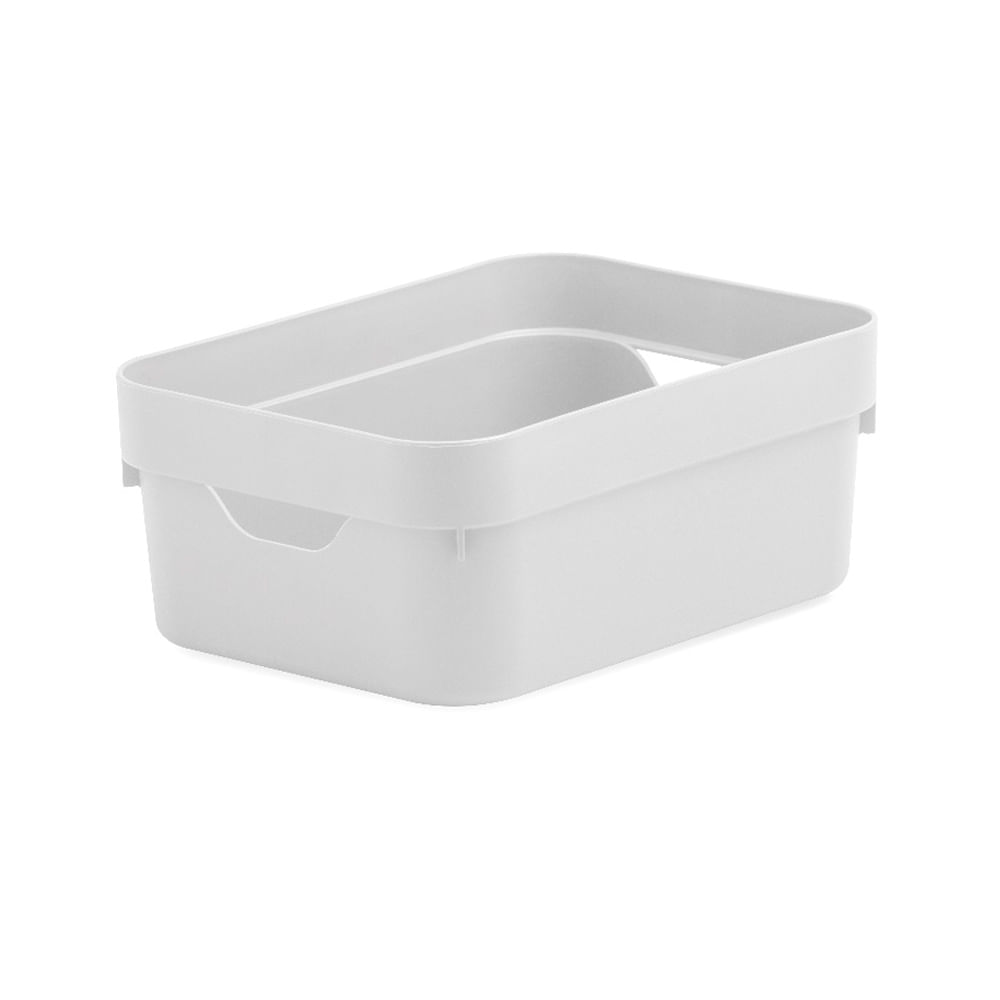 Caixa-organizadora-2L-plastico-branco-Cube-mini-Ou