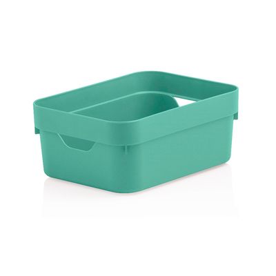 Caixa-organizadora-2L-plastico-verde-menta-Cube-mini-Ou