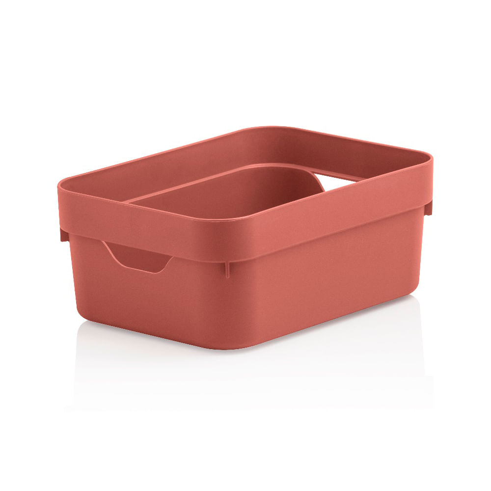 Caixa-organizadora-2L-plastico-terracota-Cube-mini-Ou